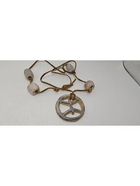 Set of 7 Terracotta Handmade Necklace Leather Glass Bracelet Set